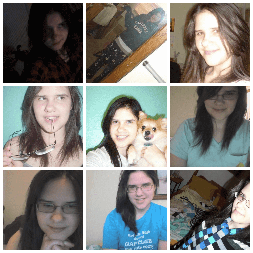 Collage of Liz Lawson from 2006 to 2013