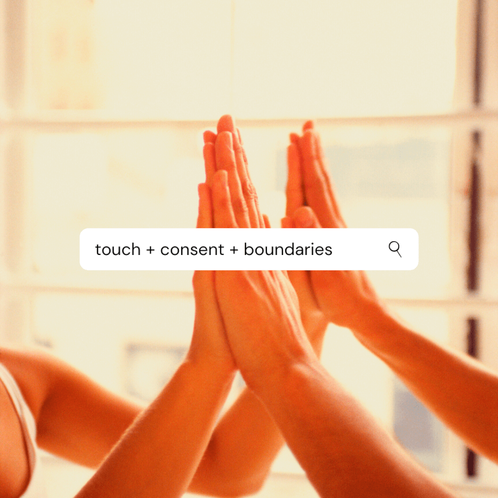 Faux search: touch + consent + boundaries